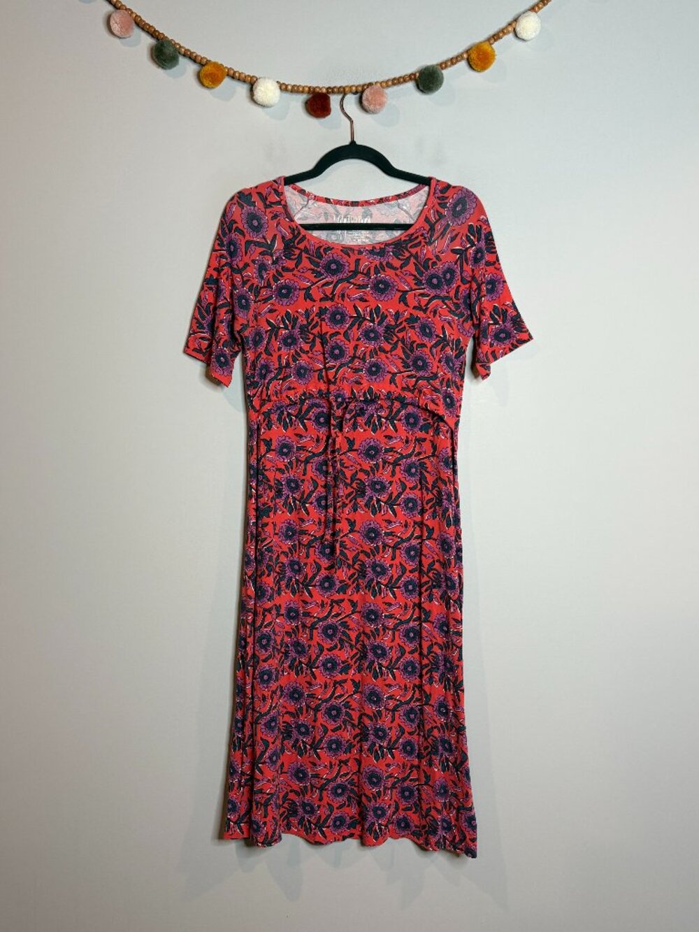 Latched Mama floral nursing midi dress